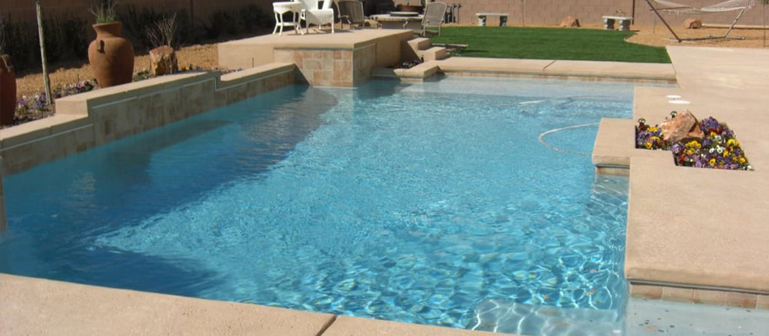Pool after being cleaned by a pool cleaner